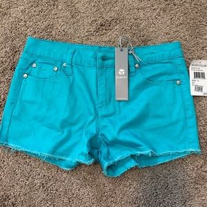 Brand new turquoise jean shorts!